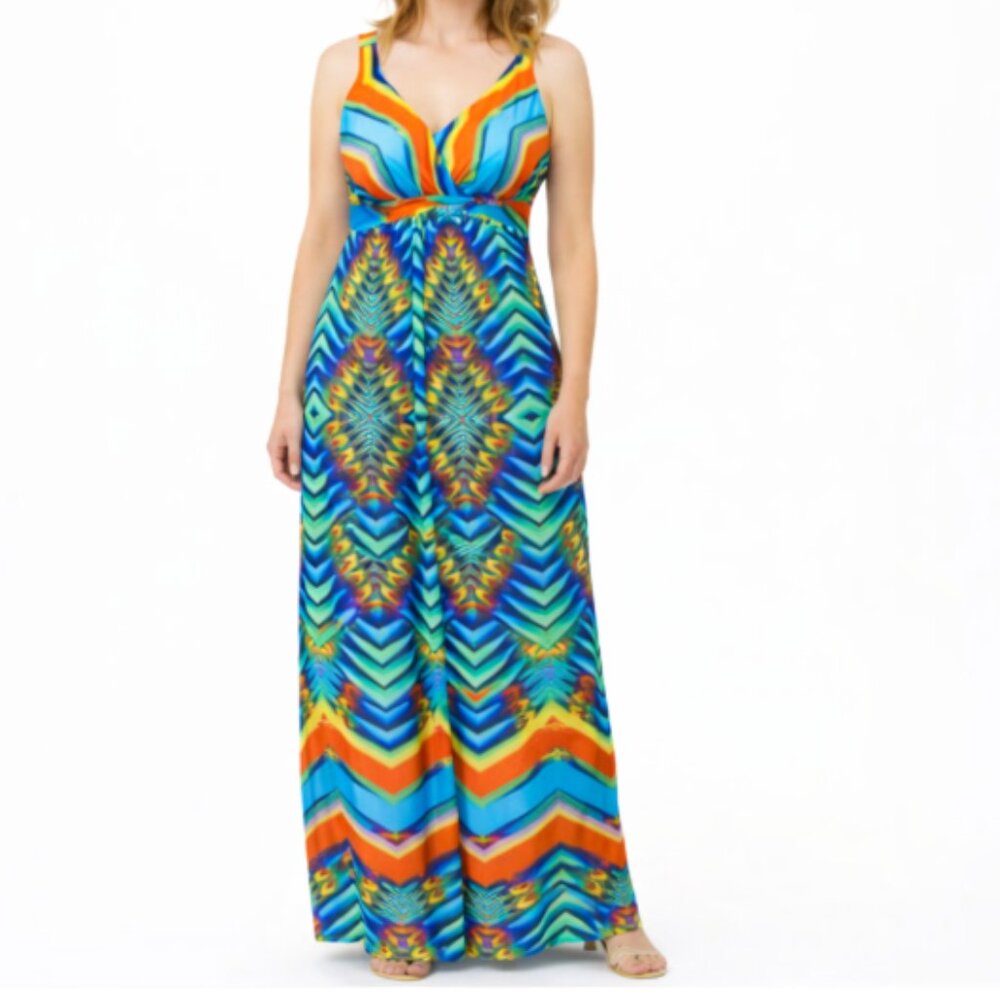 NWT MAXI DRESS SIZE SMALL PETITE NEW DIRECTIONS - Picture 6 of 13